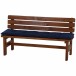 Bankauflage >Tessin< in blau, 60% Baumwolle/40% Polyester - 150x6x38cm (BxHxT)
