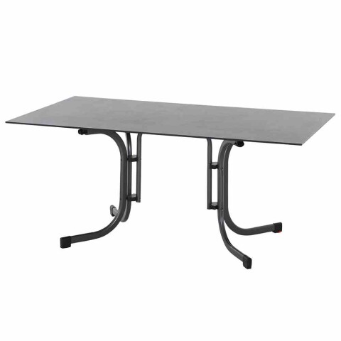 Gartentisch >Sola< in matt-anthrazit, dark stone - 160x70x90 (BxHxT)