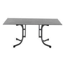 Gartentisch >Sola< in matt-anthrazit, dark stone - 160x70x90 (BxHxT)