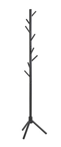 Garderobenständer >47579< in schwarz, Massivholz - 174x43cm (HxD)