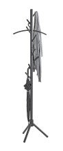 Garderobenständer >47579< in schwarz, Massivholz - 174x43cm (HxD)