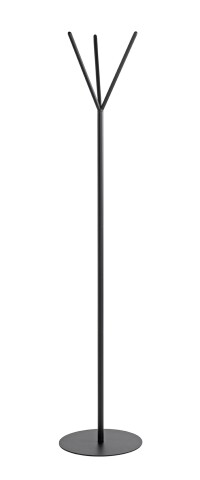 Garderobenständer >47599< in schwarz, Metall - 173x35cm (HxD)