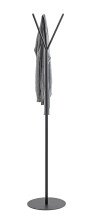 Garderobenständer >47599< in schwarz, Metall - 173x35cm (HxD)