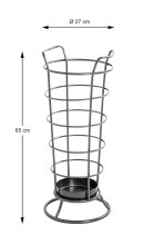 Schirmständer >47840< in anthrazit, Metall -...