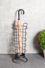 Schirmständer >47840< in anthrazit, Metall - 65x27cm (HxD)