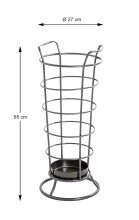 Schirmständer >47840< in anthrazit, Metall -...