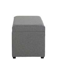 Sitztruhe >52126< in anthrazit, MDF, Textilgewebe - 58x42x39cm (BxHxT)