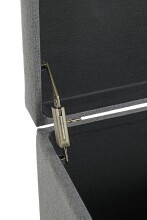 Sitztruhe >52126< in anthrazit, MDF, Textilgewebe - 58x42x39cm (BxHxT)