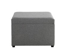 Sitztruhe >52126< in anthrazit, MDF, Textilgewebe - 58x42x39cm (BxHxT)