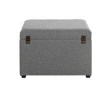 Sitztruhe >52126< in anthrazit, MDF, Textilgewebe - 58x42x39cm (BxHxT)