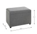 Sitztruhe >52126< in anthrazit, MDF, Textilgewebe - 58x42x39cm (BxHxT)