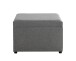 Sitztruhe >52126< in anthrazit, MDF, Textilgewebe - 58x42x39cm (BxHxT)