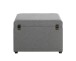 Sitztruhe >52126< in anthrazit, MDF, Textilgewebe - 58x42x39cm (BxHxT)