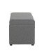 Sitztruhe >52126< in anthrazit, MDF, Textilgewebe - 58x42x39cm (BxHxT)