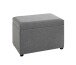 Sitztruhe >52126< in anthrazit, MDF, Textilgewebe - 58x42x39cm (BxHxT)