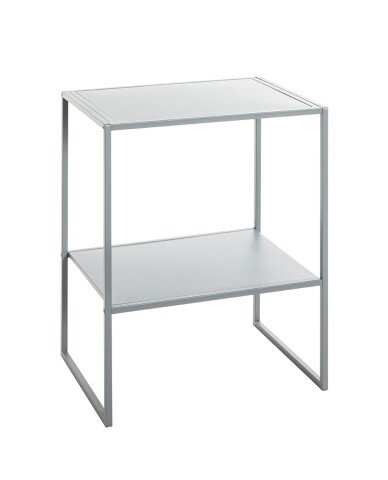 Beistelltisch >52152< in grau, Metall - 45x60x35cm (BxHxT)