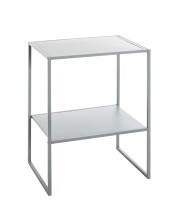 Beistelltisch >52152< in grau, Metall - 45x60x35cm...