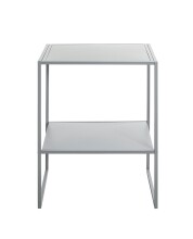Beistelltisch >52152< in grau, Metall - 45x60x35cm (BxHxT)