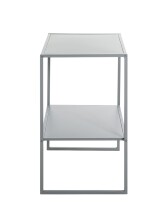 Beistelltisch >52152< in grau, Metall - 45x60x35cm (BxHxT)
