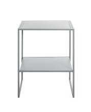 Beistelltisch >52152< in grau, Metall - 45x60x35cm (BxHxT)