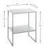 Beistelltisch >52152< in grau, Metall - 45x60x35cm (BxHxT)