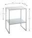 Beistelltisch >52152< in grau, Metall - 45x60x35cm (BxHxT)