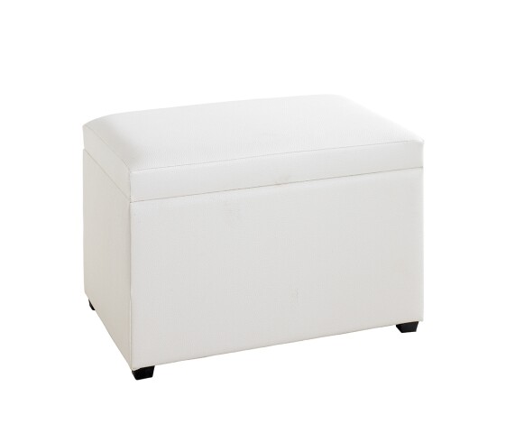 Sitztruhe >52324< in weiß - 58x42x39cm (BxHxT)