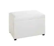 Sitztruhe >52324< in weiß - 58x42x39cm (BxHxT)