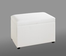 Sitztruhe >52324< in weiß - 58x42x39cm (BxHxT)
