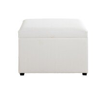 Sitztruhe >52324< in weiß - 58x42x39cm (BxHxT)