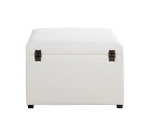 Sitztruhe >52324< in weiß - 58x42x39cm (BxHxT)
