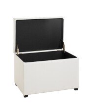 Sitztruhe >52324< in weiß - 58x42x39cm (BxHxT)
