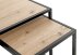 Beistelltisch >52409< (2er Set) in eiche, schwarz - 35x36x35 (BxHxT)