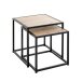 Beistelltisch >52409< (2er Set) in eiche, schwarz - 35x36x35 (BxHxT)