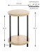 Beistelltisch >52412< in eiche, schwarz, MDF, Metall - 50x30cm (HxD)