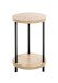 Beistelltisch >52412< in eiche, schwarz, MDF, Metall - 50x30cm (HxD)