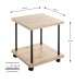 Beistelltisch >52414< in eiche, schwarz, MDF, Metall - 40x45x40cm (BxHxT)