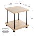Beistelltisch >52414< in eiche, schwarz, MDF, Metall - 40x45x40cm (BxHxT)