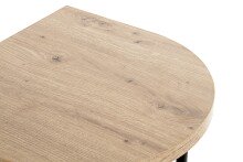 Beistelltisch >52415< in eiche, schwarz, MDF, Metall - 40x45x40cm (BxHxT)