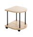Beistelltisch >52415< in eiche, schwarz, MDF, Metall - 40x45x40cm (BxHxT)