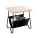 Beistelltisch >52419< in eiche, schwarz - 48x51x40 (BxHxT)