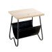 Beistelltisch >52419< in eiche, schwarz - 48x51x40 (BxHxT)