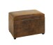 Sitztruhe >52824< in vintage-braun, MDF, Textilgewebe - 58x42x39cm (BxHxT)