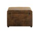 Sitztruhe >52824< in vintage-braun, MDF, Textilgewebe - 58x42x39cm (BxHxT)