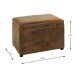 Sitztruhe >52824< in vintage-braun, MDF, Textilgewebe - 58x42x39cm (BxHxT)