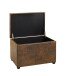 Sitztruhe >52824< in vintage-braun, MDF, Textilgewebe - 58x42x39cm (BxHxT)
