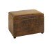 Sitztruhe >52824< in vintage-braun, MDF, Textilgewebe - 58x42x39cm (BxHxT)