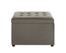 Sitztruhe >52827< in anthrazit, MDF, Textilgewebe - 58x42x39cm (BxHxT)