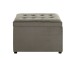 Sitztruhe >52827< in anthrazit, MDF, Textilgewebe - 58x42x39cm (BxHxT)