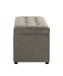 Sitztruhe >52827< in anthrazit, MDF, Textilgewebe - 58x42x39cm (BxHxT)